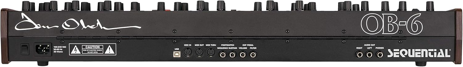 Sequential OB-6 Polyphonic Analog Synthesizer rear panel connections