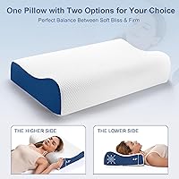 Vista 6 de Memory Foam Pillows for Sleeping - Cervical Pillow for Neck and Shoulder Pain Relief, Side Sleeper Pillow Ergonomic Contour Orthopedic Neck Support