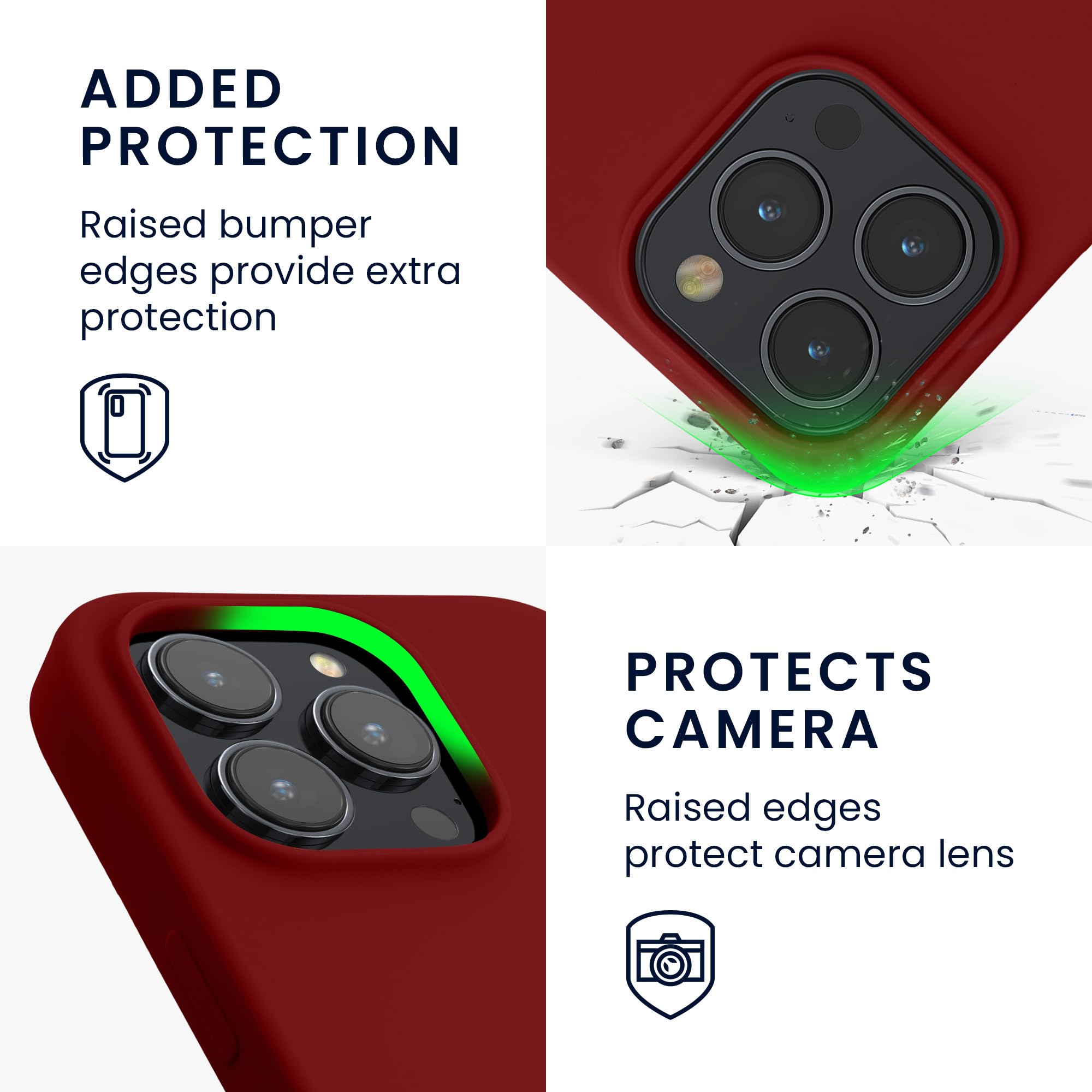 kwmobile Case for iPhone 15 Pro Max Case - Soft TPU Silicone Cover - Rhubarb Red - Image 3