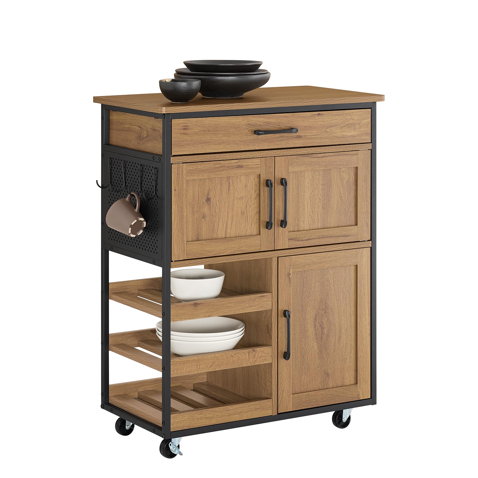 SoBuy Meuble Cuisine Rangement avec Plan de Travail