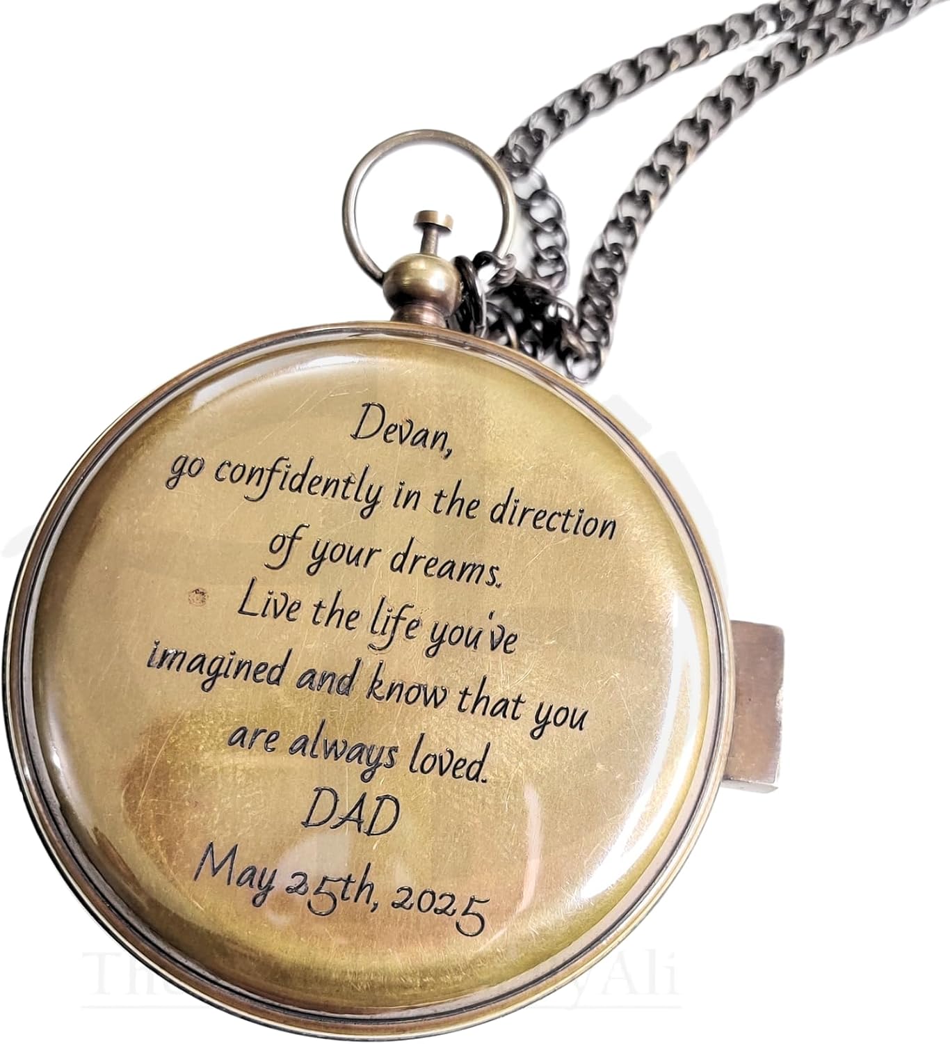 Nautical Compass with Wooden Box and Chain – Customizable Engraved Gift for Men, Groomsmen, Weddings, Hiking, Corporate Gifts, Personalized Keepsake
