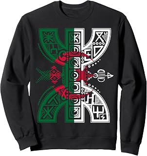 Algerian Flag With Yaz Amazigh Roots Proud Algerian Berber Sweatshirt