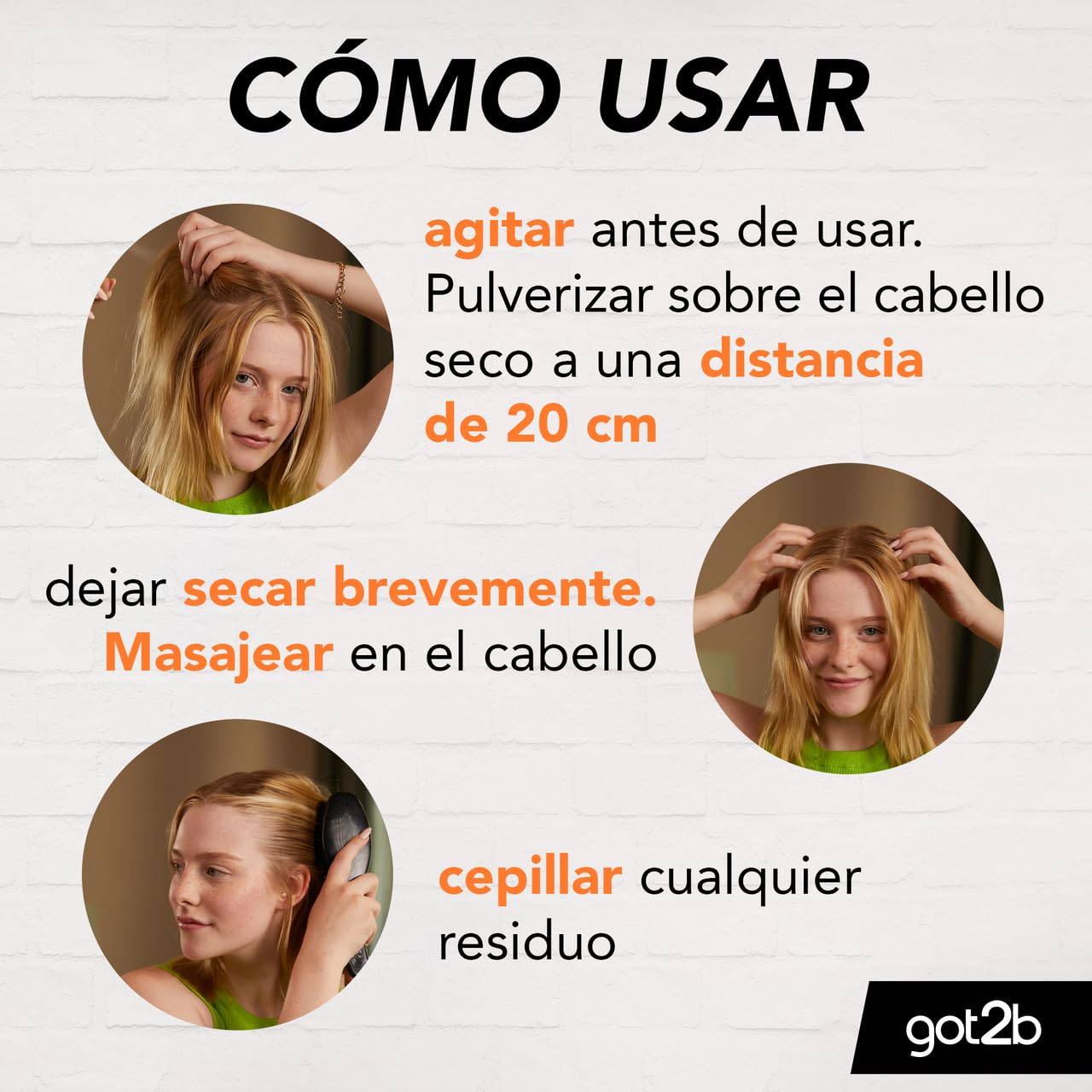 Got2b - Champú Seco Textura Extra, 200 ml, Refresca tu cabello al instante, adecuado para peinados