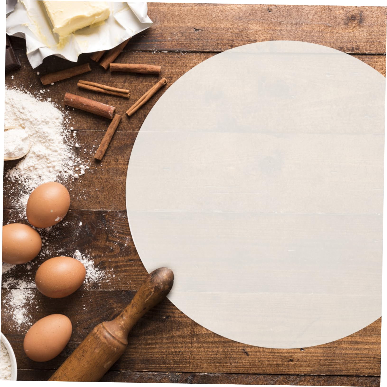 DECHOUS 500pezzi Carta Da Forno Antiaderente Rotonda Carta Da Cucina Resistente Per Biscotti e Alimenti
