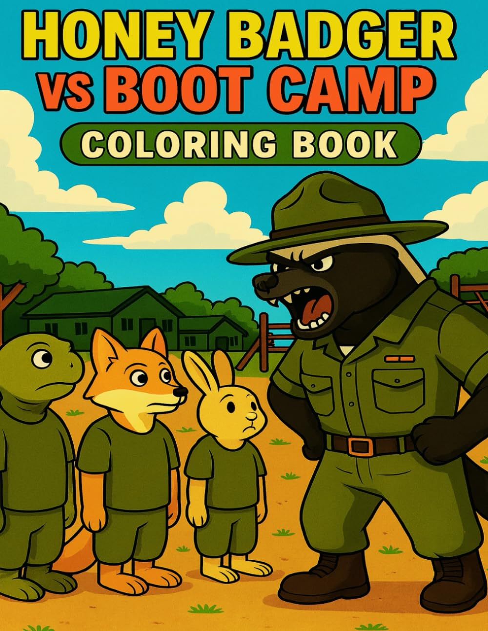 Honey Badger vs Boot Camp Coloring Book
