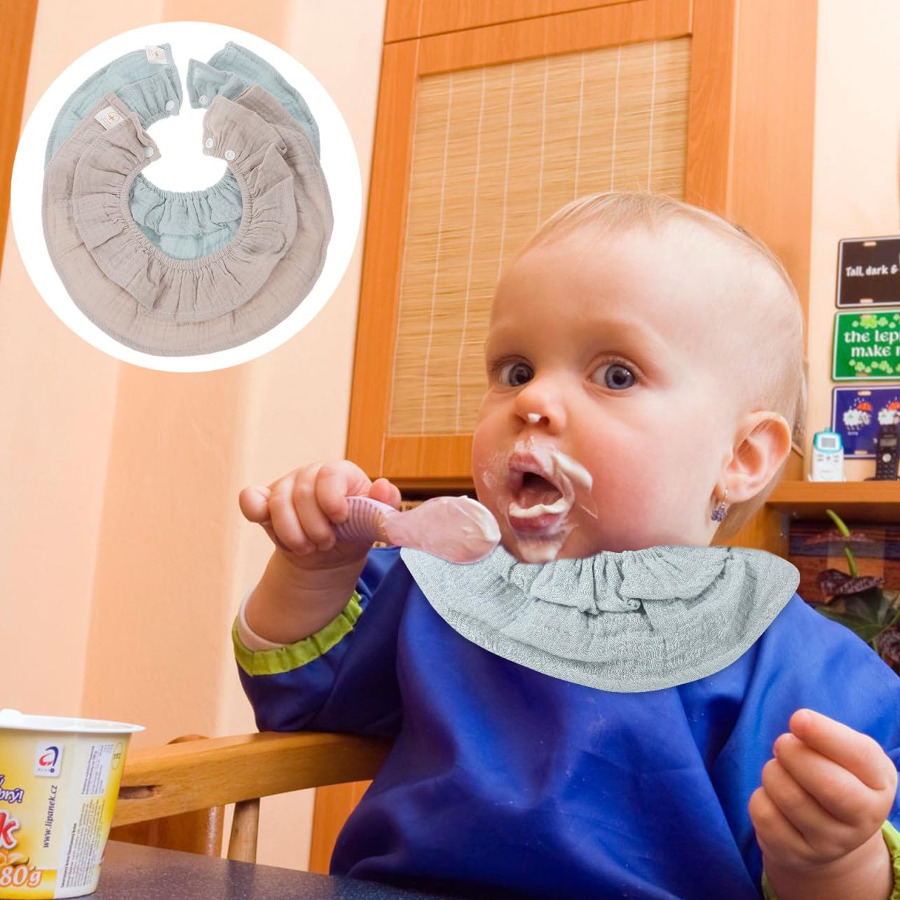 ifundom 6pièces Bavoirs Coton Absorbants Pour Bébés Bavoirs Réutilisables Pour Fille Et Garçon Accessoires De Dentition Doux Et Confortables