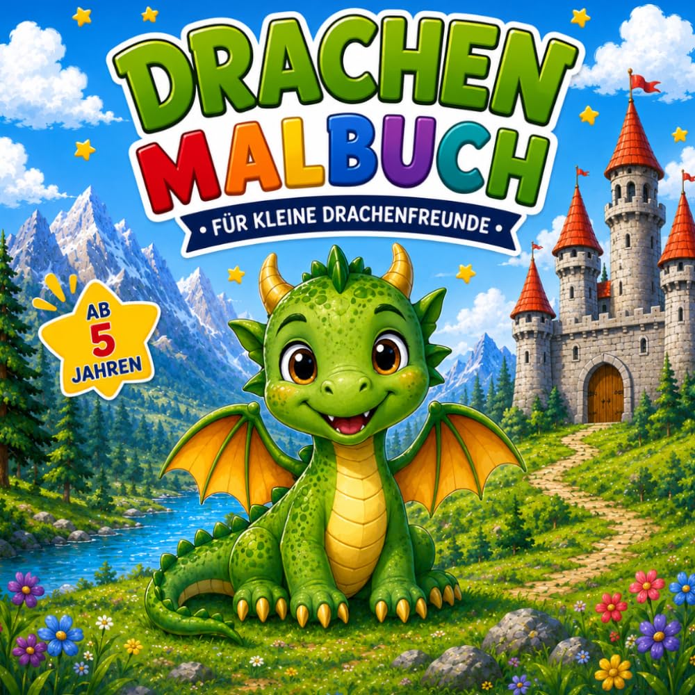 Drachen Malbuch: Für Kleine Drachenfreunde