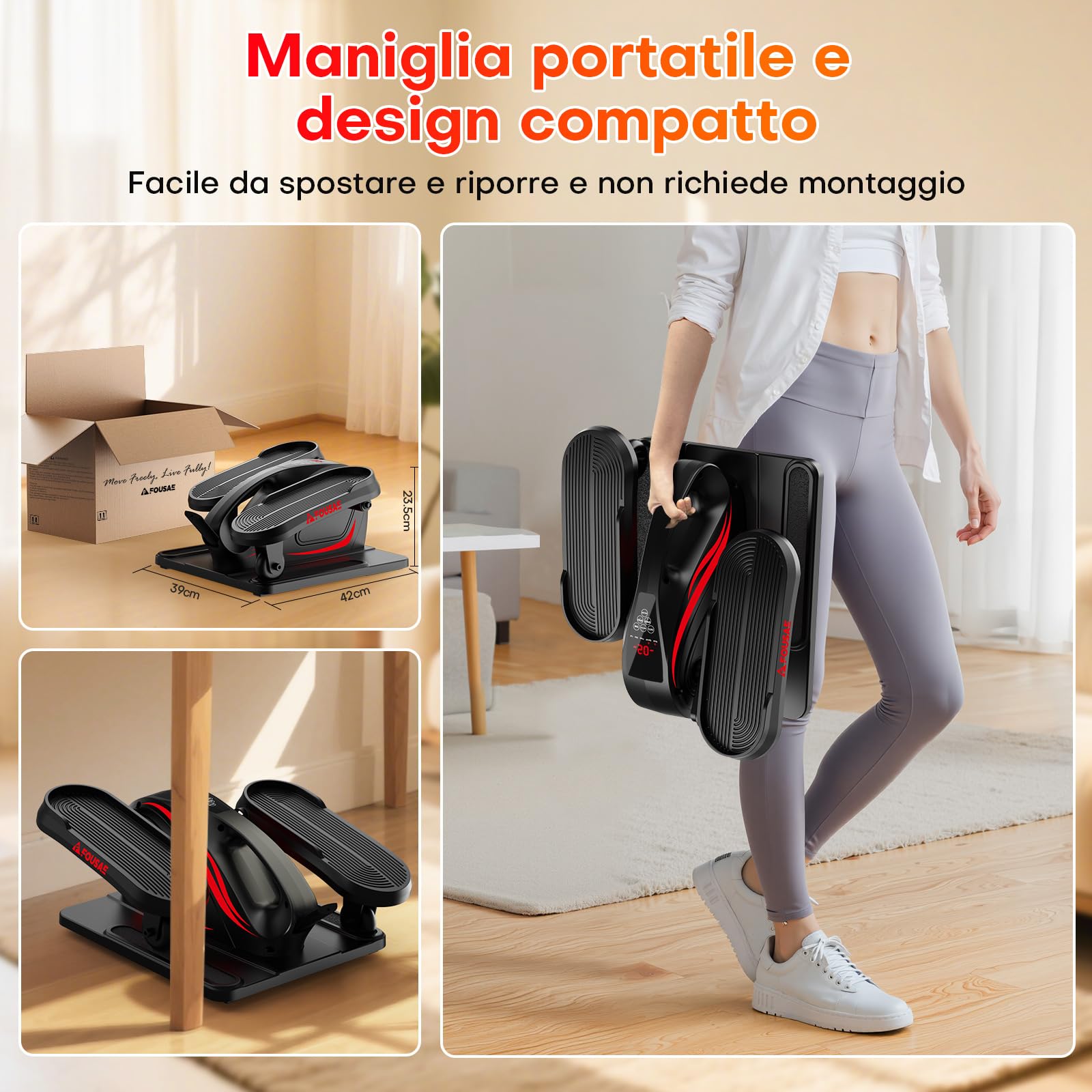 Ellittica Elettrico, 2 in 1 Pedaliera Elettrica con 15 velocità Regolabili e 3 modalità Automatiche, Cross Trainer da Seduti con Telecomando, Pedaliera per Anziani Silenzioso e Portatile