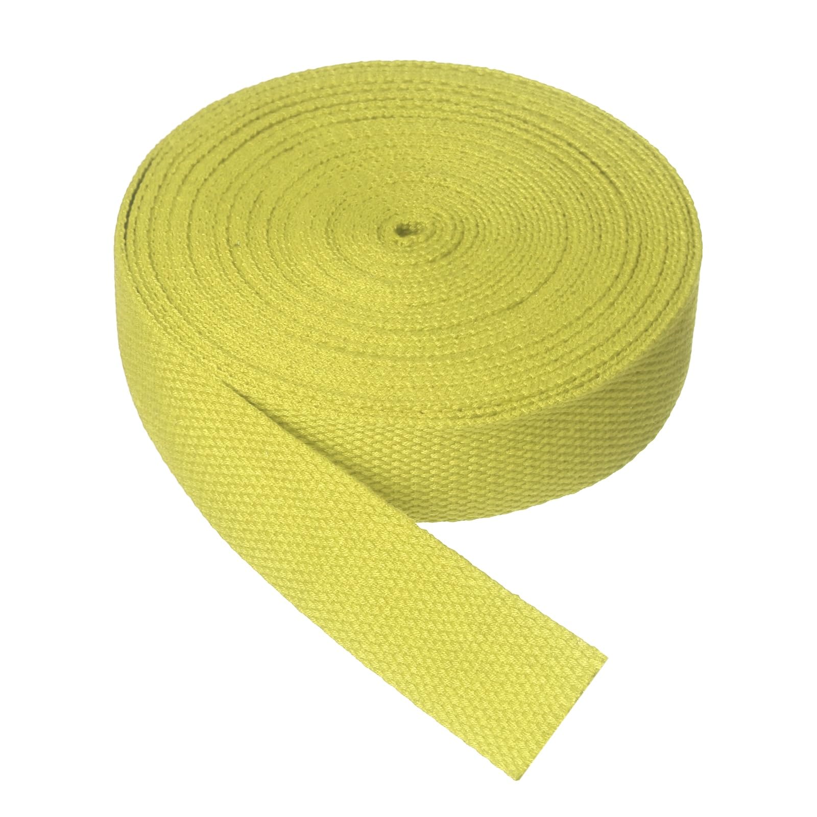 sourcing map Cotton Twill Tape, 1 Inch 10 Yards Cotton Ribbon Bias Binding Tape Trim Webbing Straps for Sewing DIY Crafts Gift Wrapping, Yellow