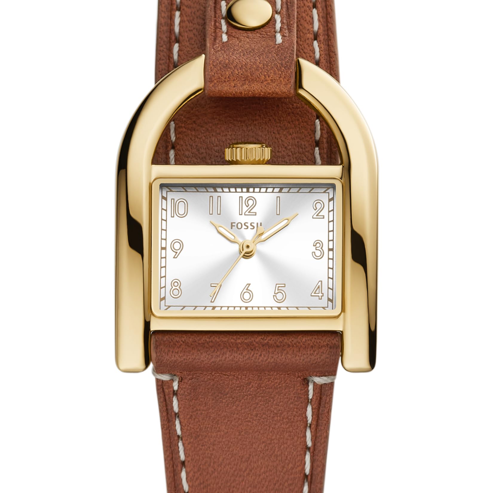 Fossil Women's Harwell Quartz Stainless Steel and Leather Three-Hand Watch