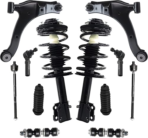 Detroit Axle - Kit de suspensión frontal de 12 piezas para Dodge Plymouth Neon SX 2.0, 2 puntales, 2 brazos de control inferiores con rótulas, 4
