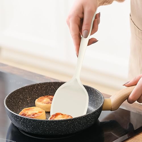 Miniatura 9 de Juego de utensilios de cocina de silicona gruesa resistente al calor de 600 F, espátula, cuchara, batidor, pinzas, utensilios de cocina para