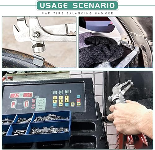 Miniatura 6 de Crynod 1 pieza de alicates de equilibrio de peso para rueda de automóvil, herramienta de martillo de reparación de ruedas de metal resistente al