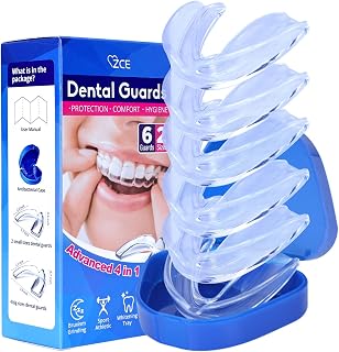 Mouth Guard for Grinding Teeth and Clenching Anti Grinding Teeth Custom Moldable Dental Night Guard Dental Night Guards to Prevent Bruxism (Medium)