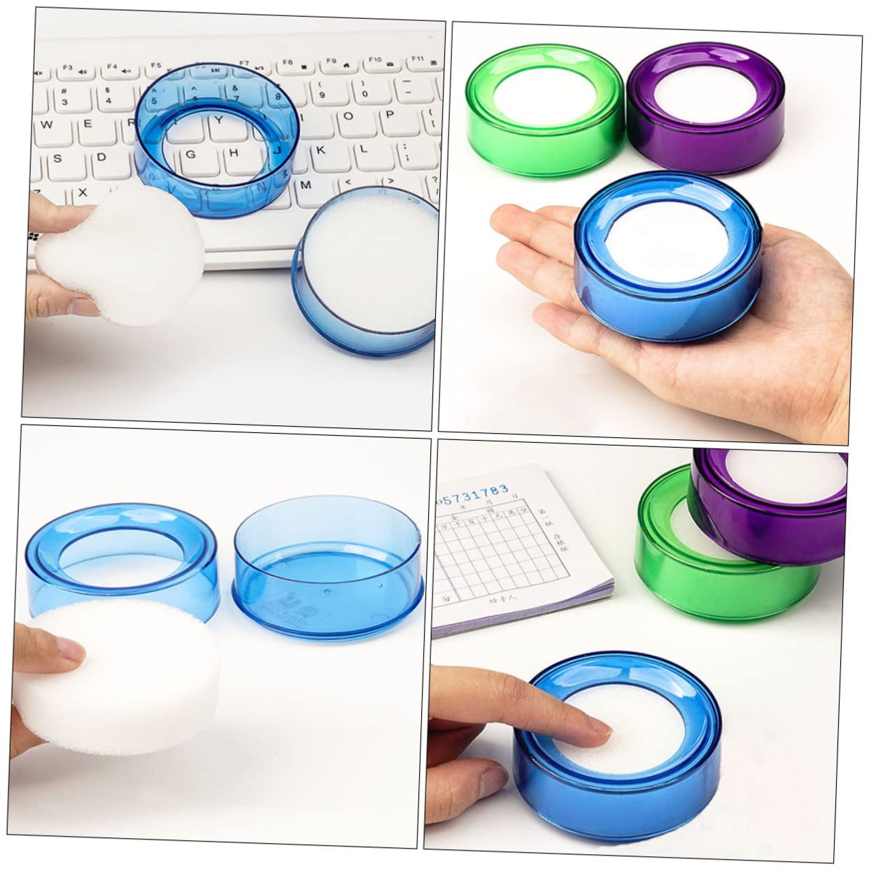 ARTIBETTER 5 Ensembles Boîte Lingettes Humides Pour Comptage Éponges Humides Pour Doigts Outil De Bureau Pour Trésoriers Et Employés De Banque Pratique Et 5 Pièces * 5