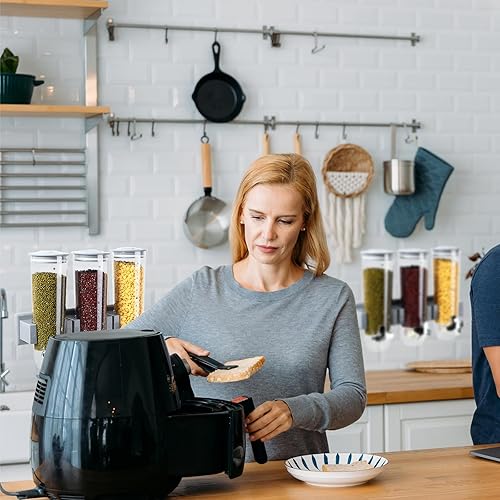 Miniatura 7 de Dispensador triple de alimentos Juego de 3 dispensadores de alimentos secos fáciles de usar para dulces, nueces, arroz, granola, cereales