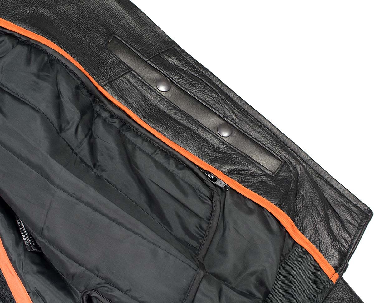 Milwaukee Leather LKL2710 Womens Classic Black Braided Motorcycle Jacket with Studded Back — view 5