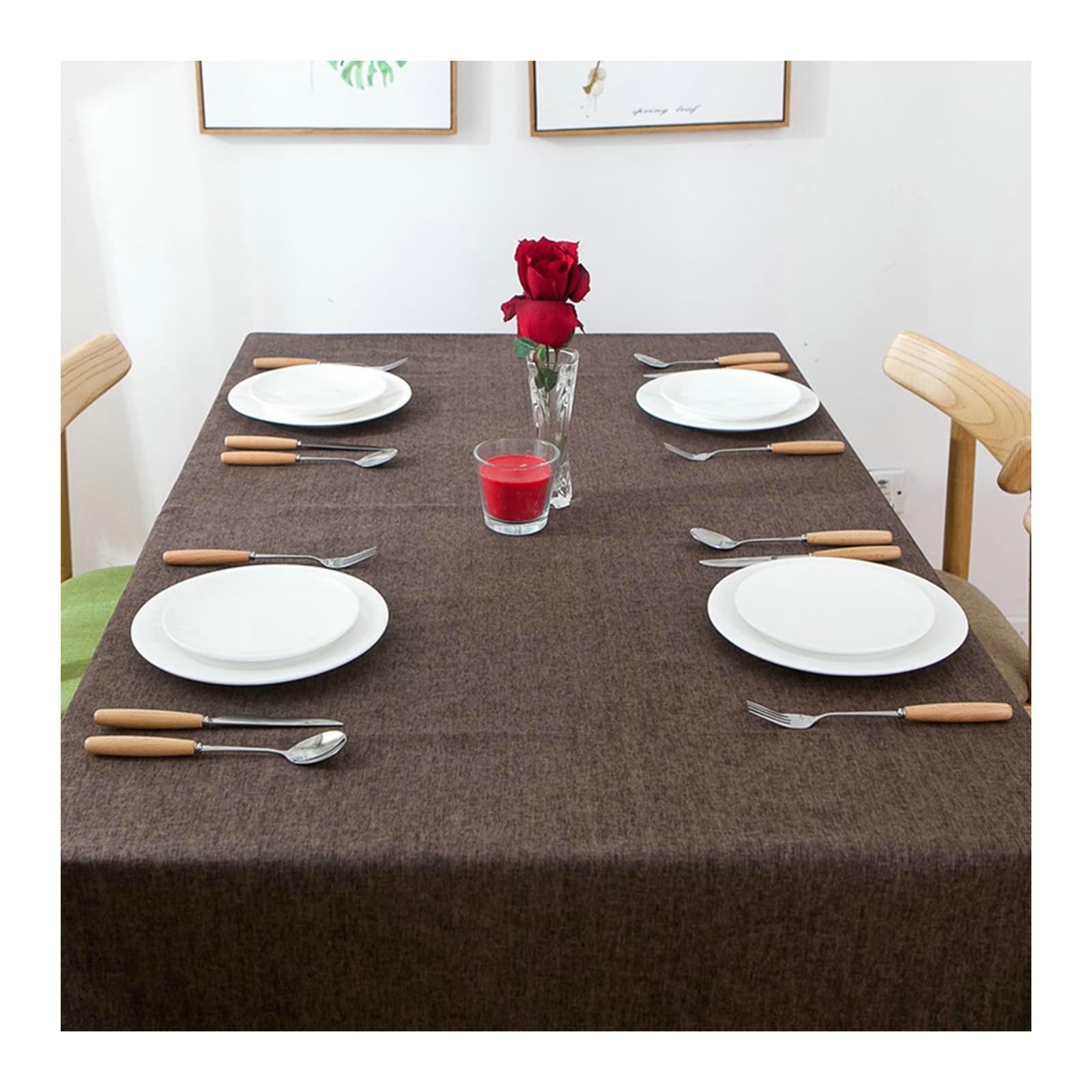 Gualiy Mantel Mesa Rectangular Lino, Manteles de Mesa de Tela 130x220CM Manteles Cocina Antimanchas Color Sólido Mantel para Mesa Salon, Café