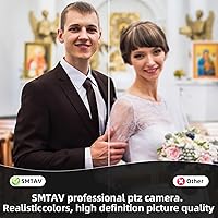 Vista 20 de SMTAV PTZ Camera,30X NDI PTZ Camera with AI Tracking and HDMI/SDI/USB3.0/IP Streaming Outputs for Church,Conference,Events,Teaching