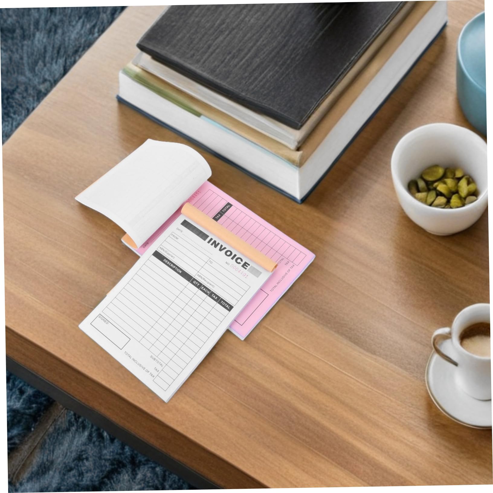 Carnet de Factures Tripartite 2 Pièces en Papier pour Reçus et Commandes | Dos Rigide Inclus, Usage Polyvalent, Factures Nettes et Professionnelles pour Restaurants et Ateliers