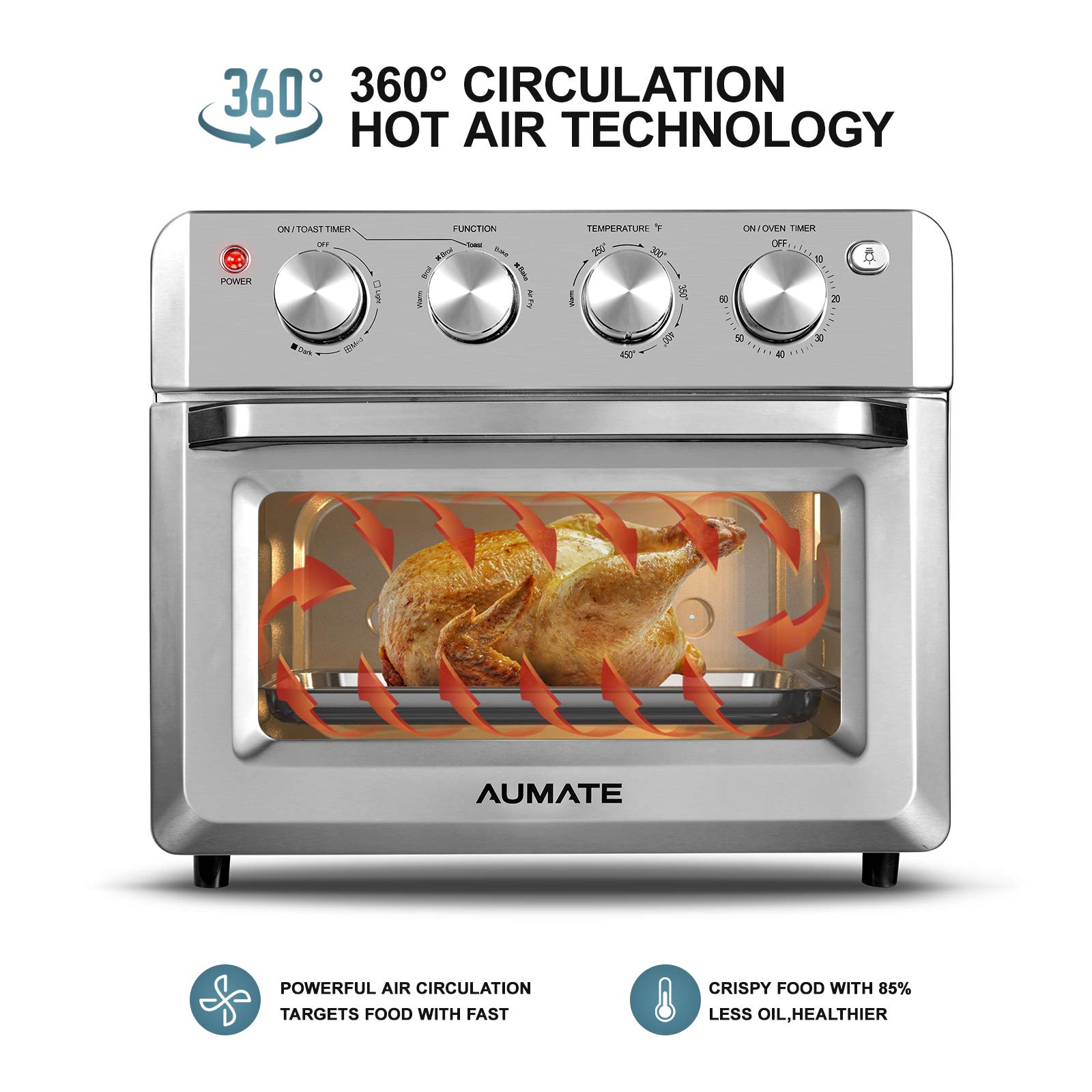 aumate air fryer toaster oven