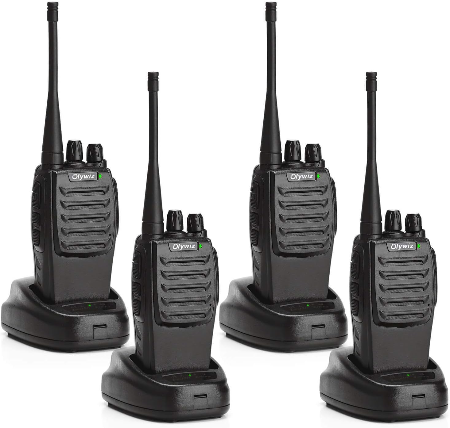 Olywiz Walkie Talkies Long Range Rechargeable Handheld Two Way Radio PMR446 License-free Loud & Clear Walky Talky 16CH 2 Way Radio with USB Charger 2 Pair