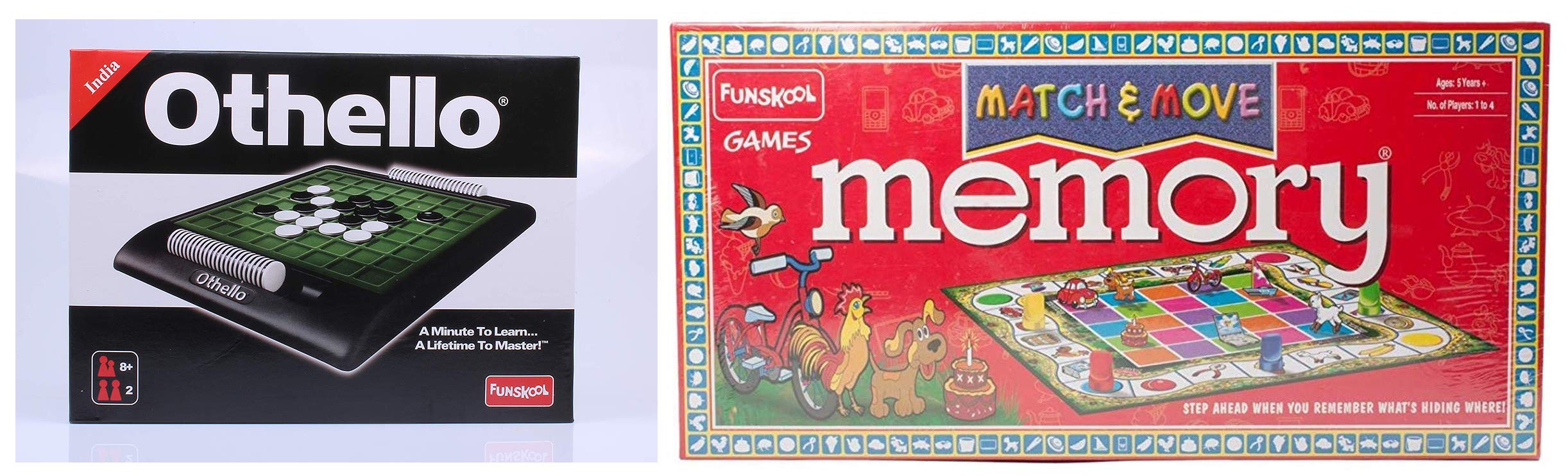 Funskool Othello & Funskool Memory Match and Move - 5+ Years
