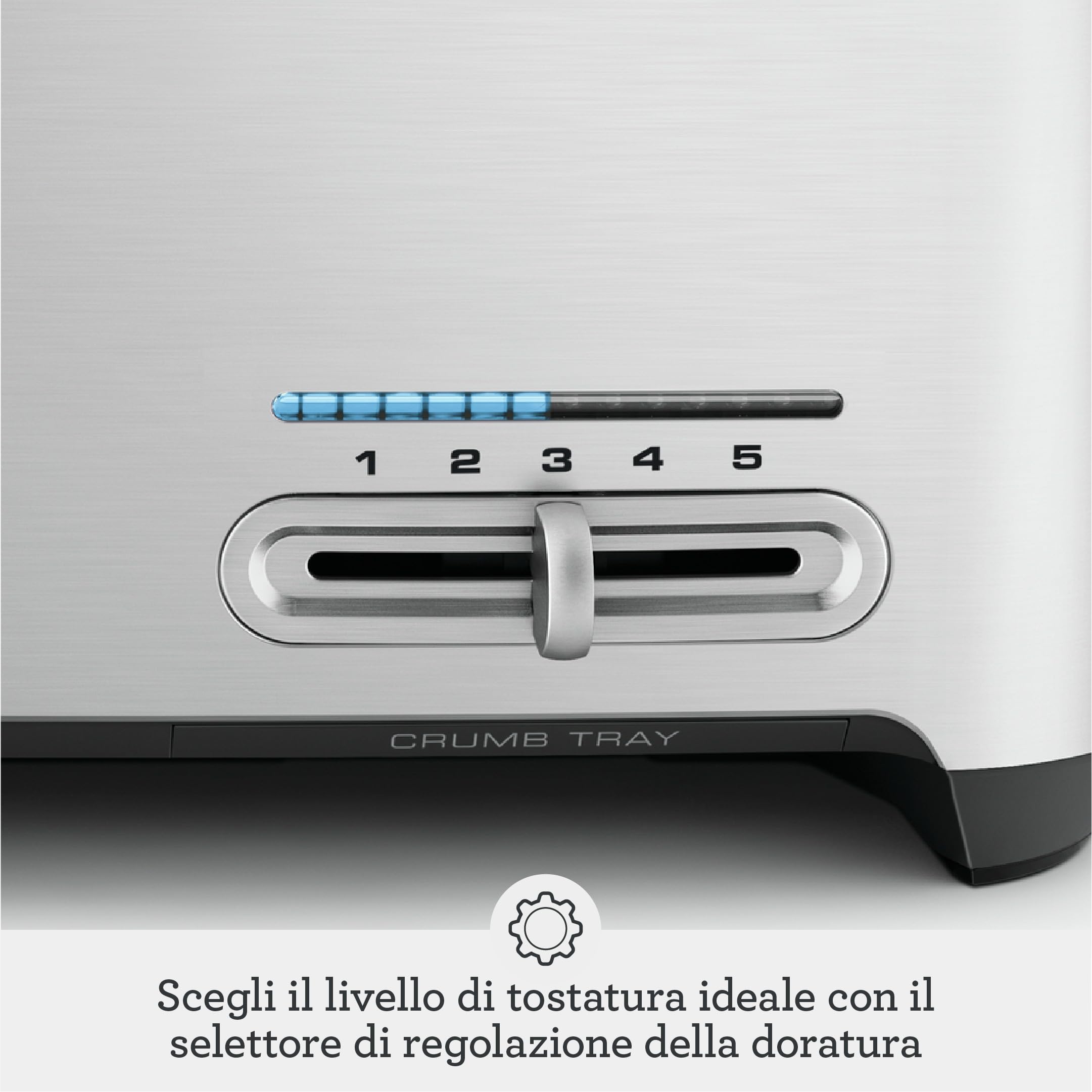 Sage - The Smart Toast 4-Slice Toaster - Tostapane Intelligente a 4 Fette - Alluminio Spazzolato