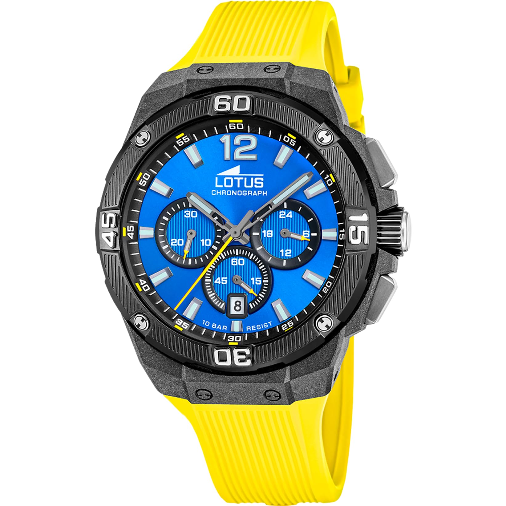 Lotus 18975/5 Mens Carbon Fiber Chronograph Watch with Leather Strap