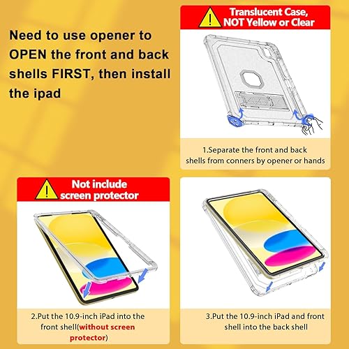 Miniatura 3 de Funda para iPad de 11 pulgadas (A16) 2025  iPad de 10 generación de 10.9 pulgadas 2022, resistente a los golpes y con soporte para lápices, 11  10