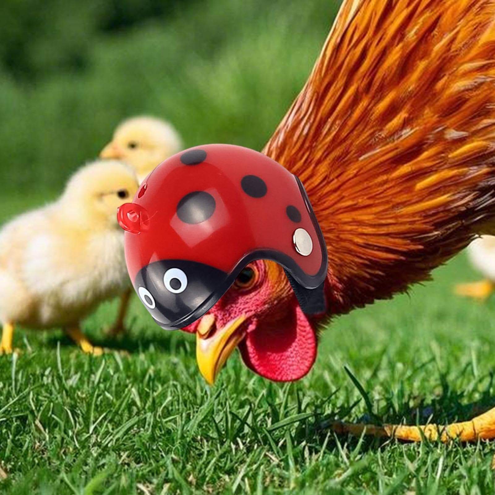Cappello di pollo per galline - Funny Chicken Hard Hat con cinturino, casco per copricapo | Coppia di sicurezza della gallina leggera per il parrocchetto per pappagalli di uccelli, tappo per costumi p