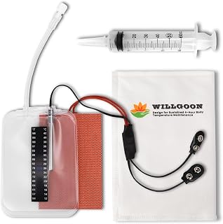Liquid insulation warmer bag, Maintains 37°C/98.6°F for Up to 4 Hours, Equipped with Visual Temperature Strip, Temperature Sensor for Real-Time Monitoring, Flexible Heating Pad for Uniform Heating
