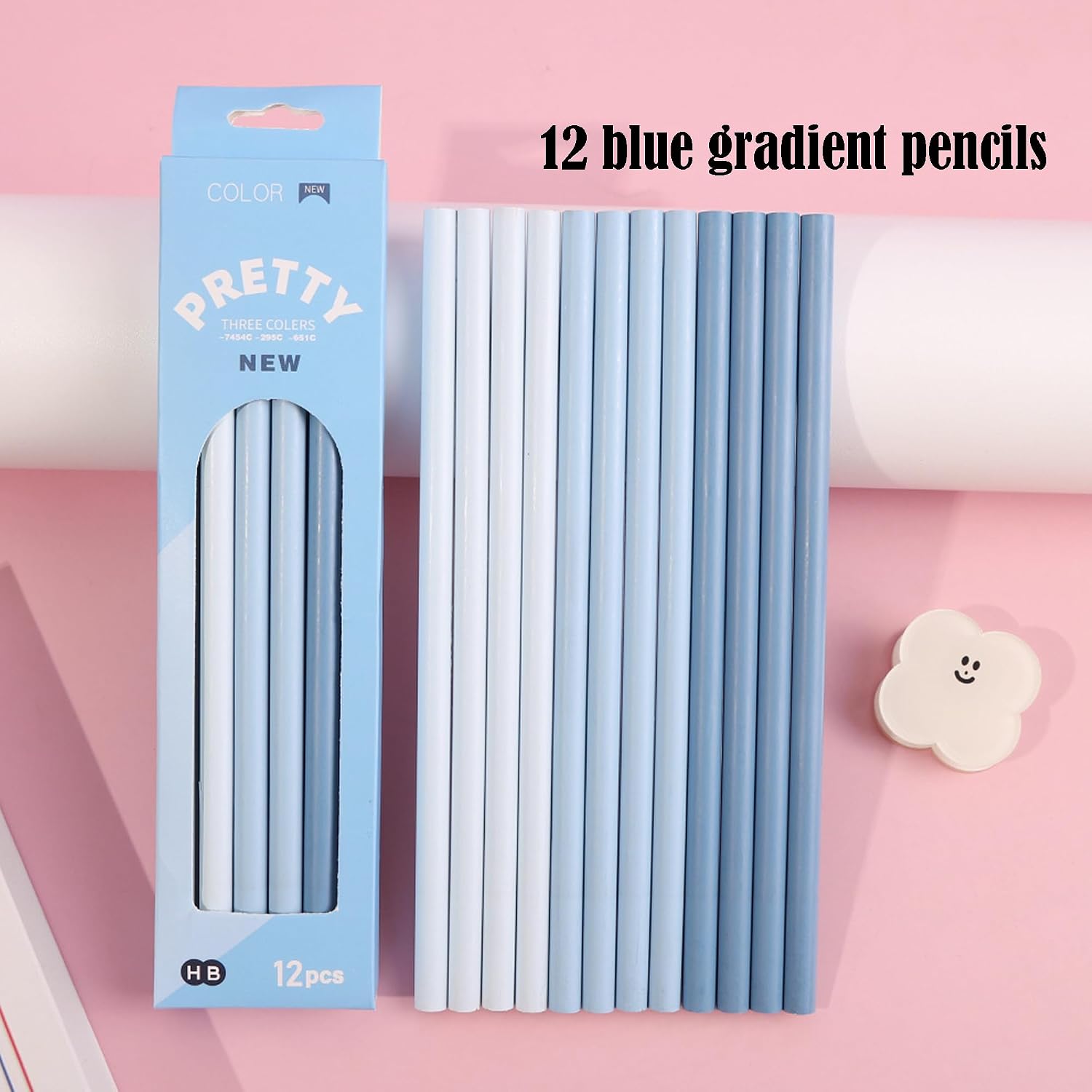 Cute Seal Pencil Case Set, Blue 12-Layer Large Pencil Case,Gel Pens, Pencil,Brooch,Stickers, Sticky Note,Greeting card and Plush Seal Keychain.