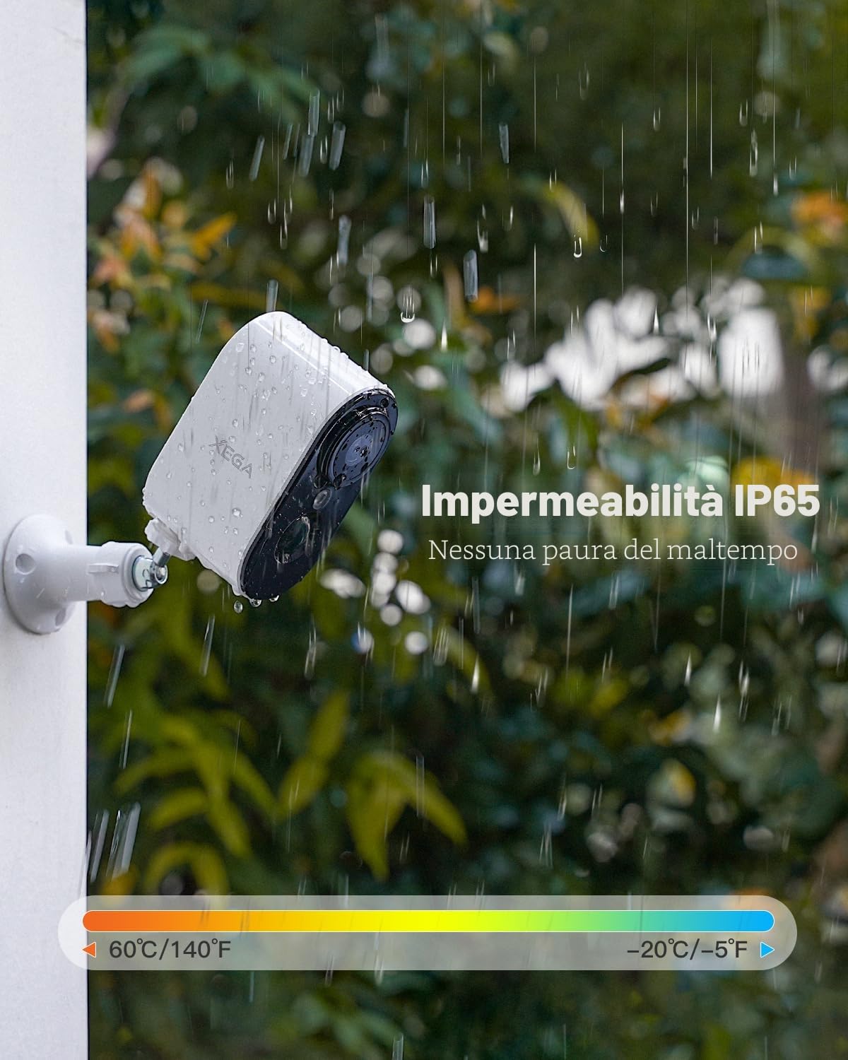 Xega 4G LTE Telecamera Esterna Interna con SIM Scheda No Wi-Fi Senza Fili