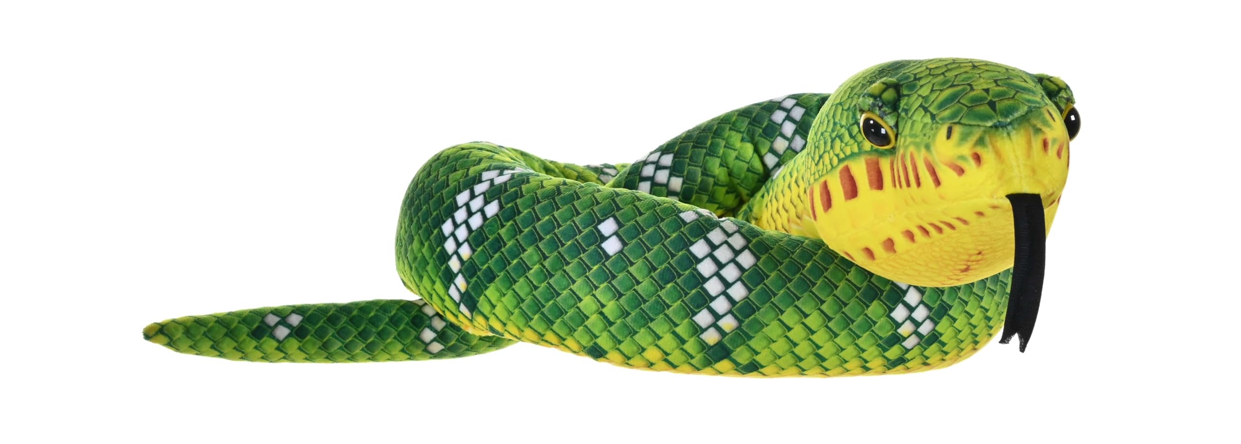 Wild Republic Rainforest Snake Emerald Tree Boa, Stuffed Animal, 54 Inches, Plush Toy, Fill is Spun Recycled Water Bottles