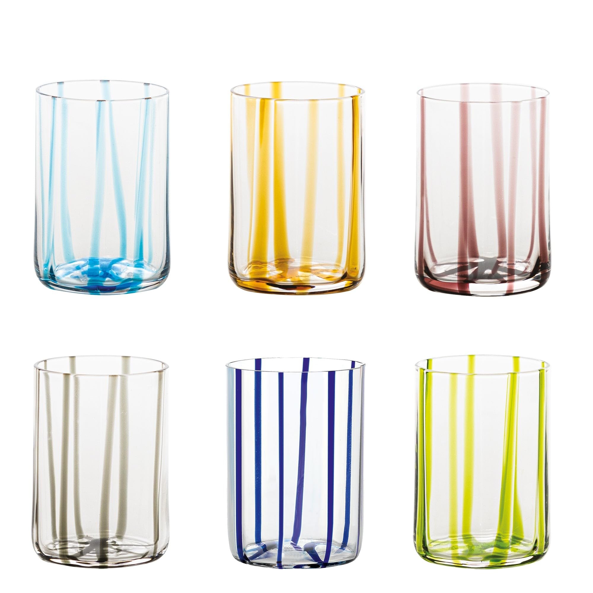 Gobelets en verre coloré Zafferano : finis les verres mélangés !