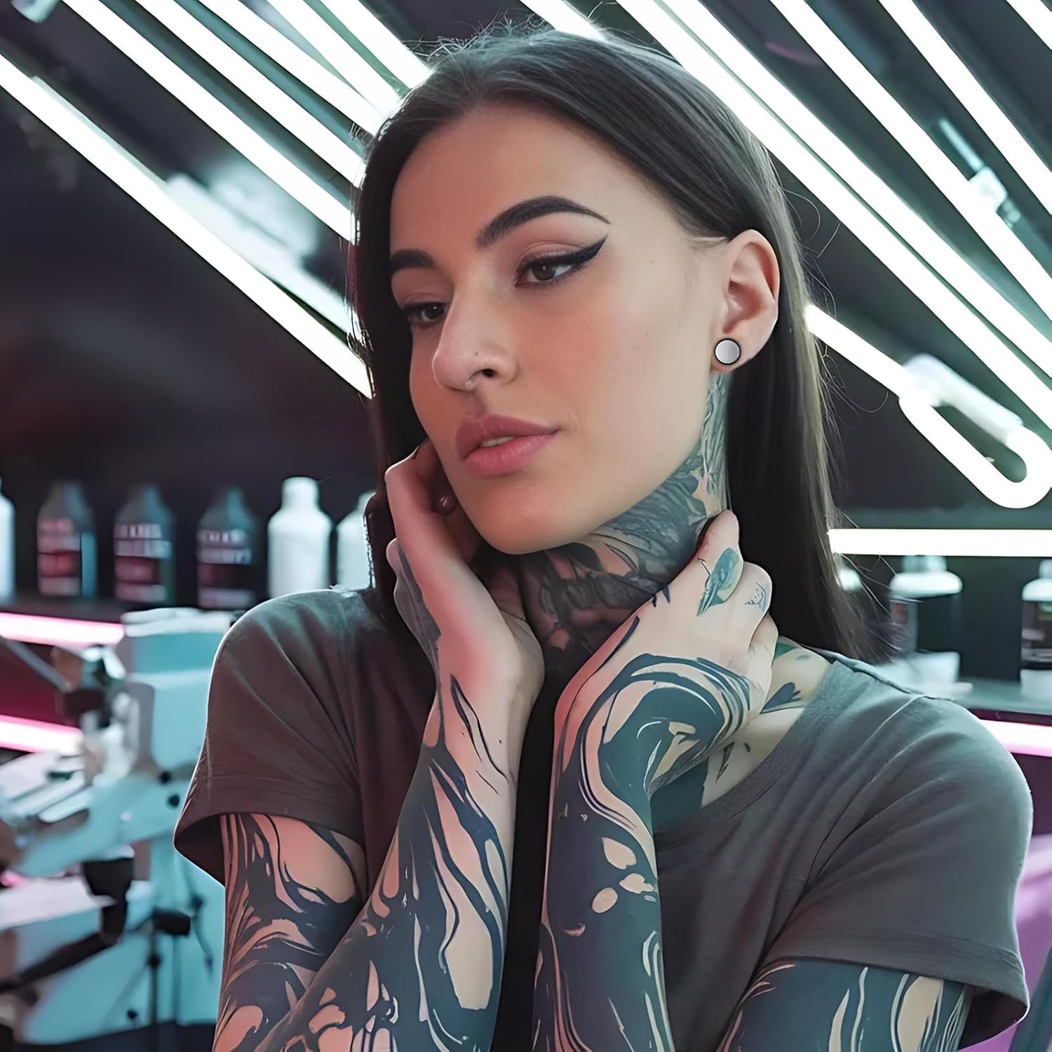 12-26Pcs Ear Stretching Kit 1-7mm/7.5-12mm Plugs for Ears Gauges with O-Rings Stainless Steel Gauge Stretching Kit with Aftercare Jojoba Oil Ear Expander Body Piercing Jewelry for Women Men - Image 5