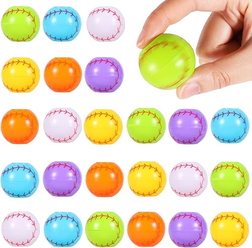 WELLVO Paquete de 24 regalos de fiesta de béisbol para niños de 4 a 8 a 12 años, juguetes giratorios de béisbol para intercambio de bolsas de