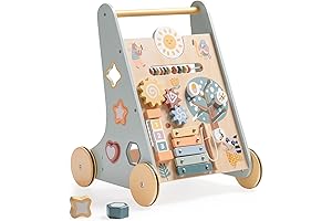 ROBUD Wooden Baby Walker with Wheels And Push