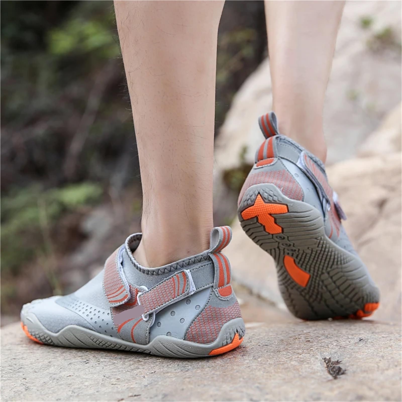 Zapatos De Agua Zapatillas de Agua for Hombre, natación, Playa, Calzado for vadear de Secado rápido, Zapatos for Exteriores, Sandalias Descalzas Transpirables(Rose Red,45)