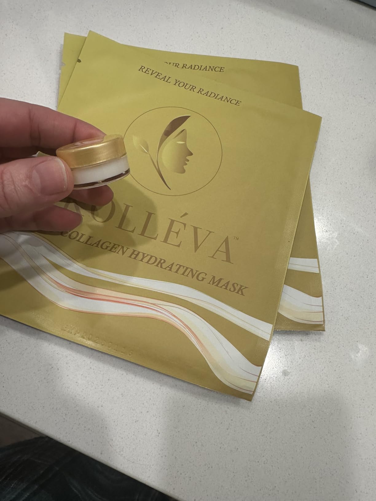 KOLLEVA Kolléva Bio-Collagen Hydrogel Face Masks - Instant 2-Hour Radiant Glow & Deep Hydration, Clinical-Grade Anti-Aging - 4 Pack with Activating Serum, USA Innovation