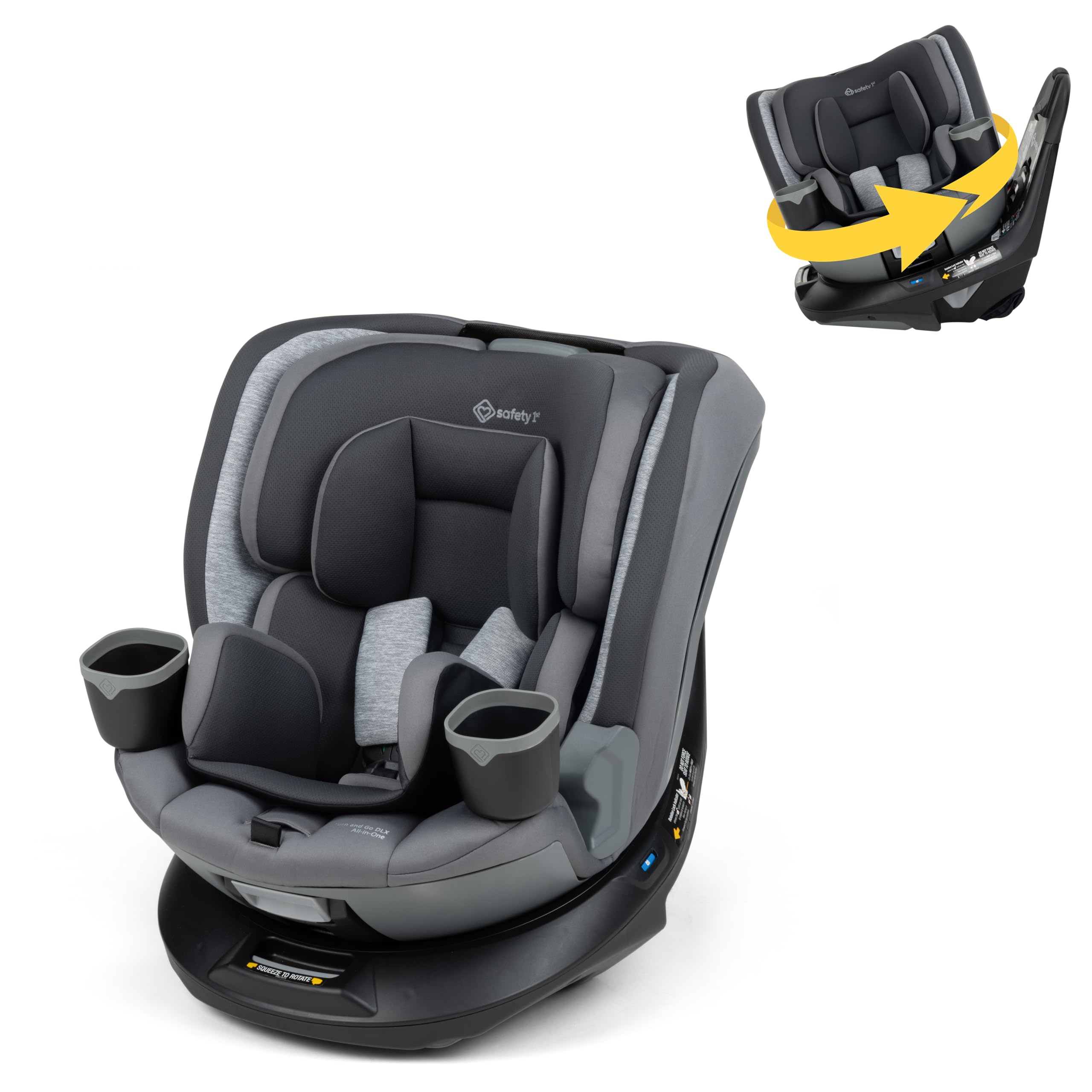 Safety 1st Turn and Go 360 DLX Rotating All-in-One Convertible Car Seat, Sand Bucket
