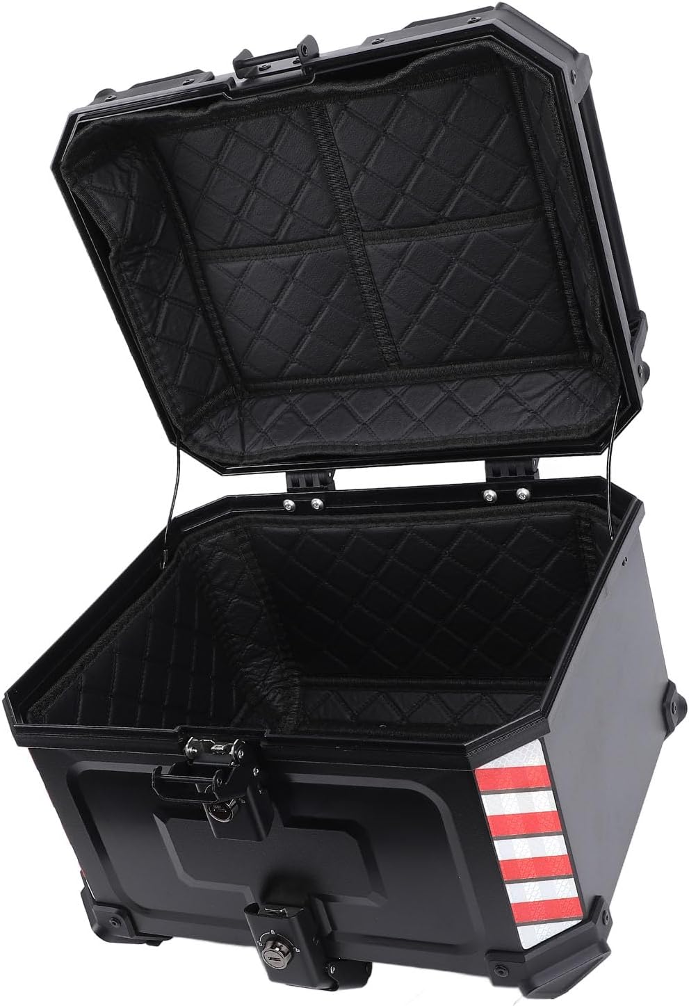 Focket Top Box, 45L Dust Tail Box with Safety Lock, Trunk Detachable Shockproof Lining Nighttime Reflective Strips for Universal
