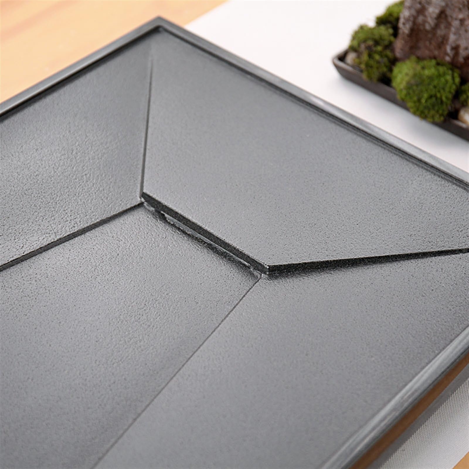 Bandeja de té grande Goldstone para juegos de té Kung Fu, elegante bandeja de drenaje para el hogar y la oficina, diseño simple, perfecta para sala de estar (50 x 30 x 3 cm)