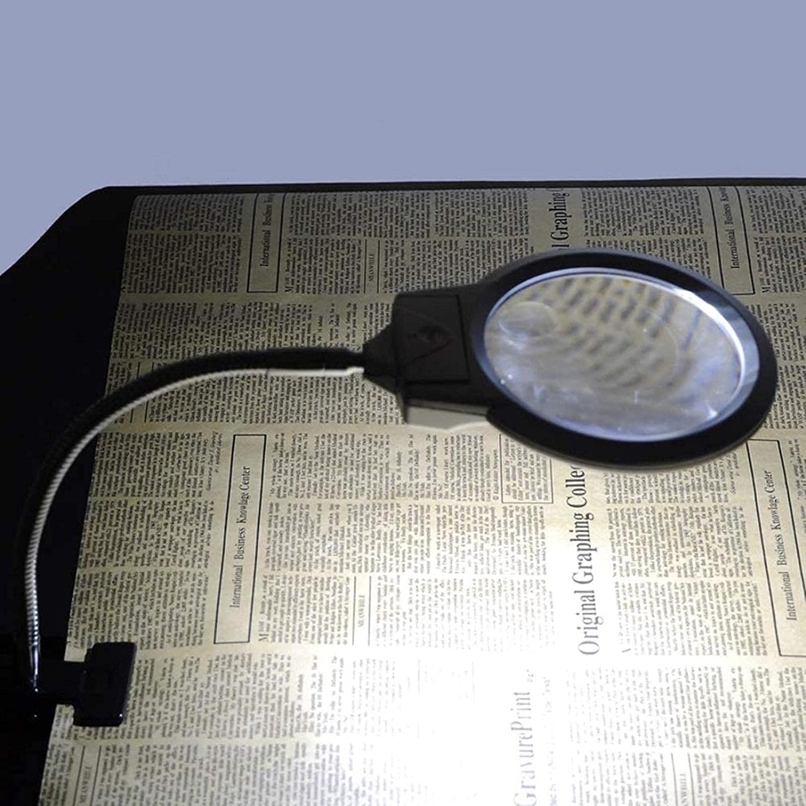 Elastyczna, Bezdotykowa Lampa Biurkowa Ze Szkłem Powiększającym, Jasna Lupa Z Podświetleniem Led I Zaciskiem Do Czytania, Malowanie Diamentowe, Haft Krzyżykowy. Pamiętaj O Tym