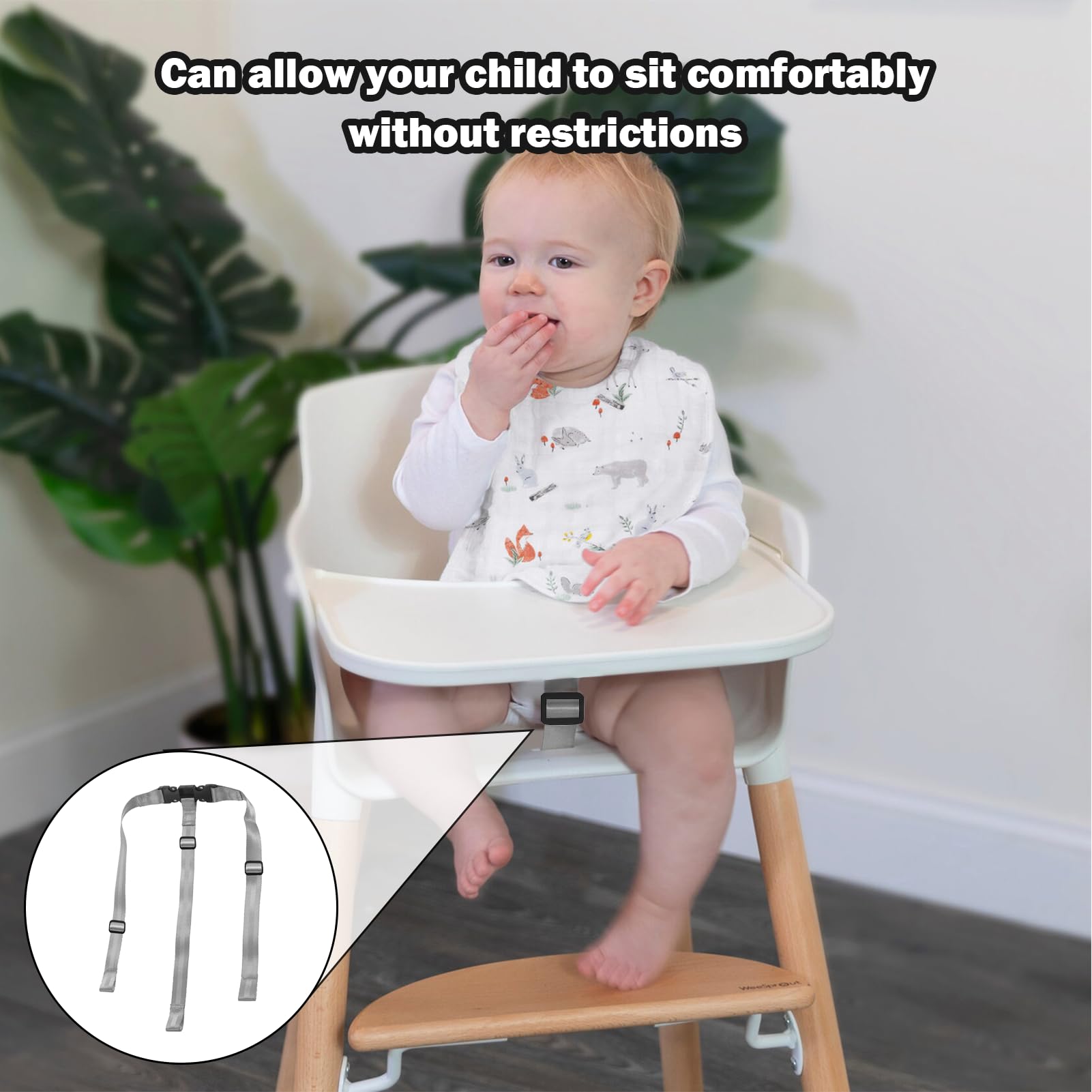 High Chair Straps, High Chair Harness Compatible with IKEA, Harness Safety Belt, Adjustable Baby Kid Safe Belt - Image 4