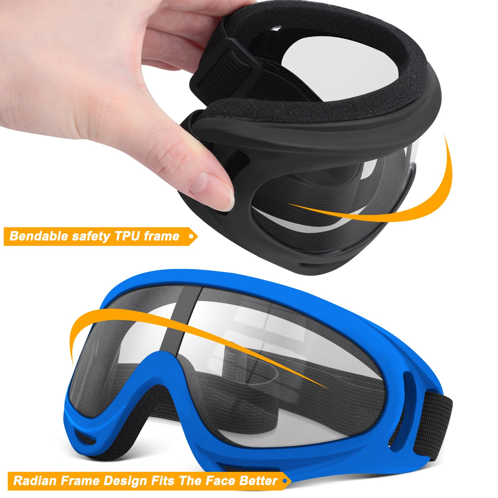 OXG 5 Stück Dirt Bike ATV Goggles Motorrad Gear ATV Reiten Motocross Dirtbike 4-Rad Goggles Zubehör Skibrille für Herren Damen Jugend