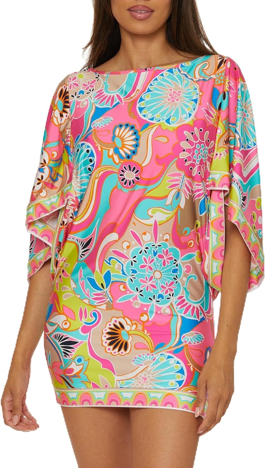 Trina Turk Womens Venus Casablanca Swim Dress, Casual, Beach Cover Ups for Women
