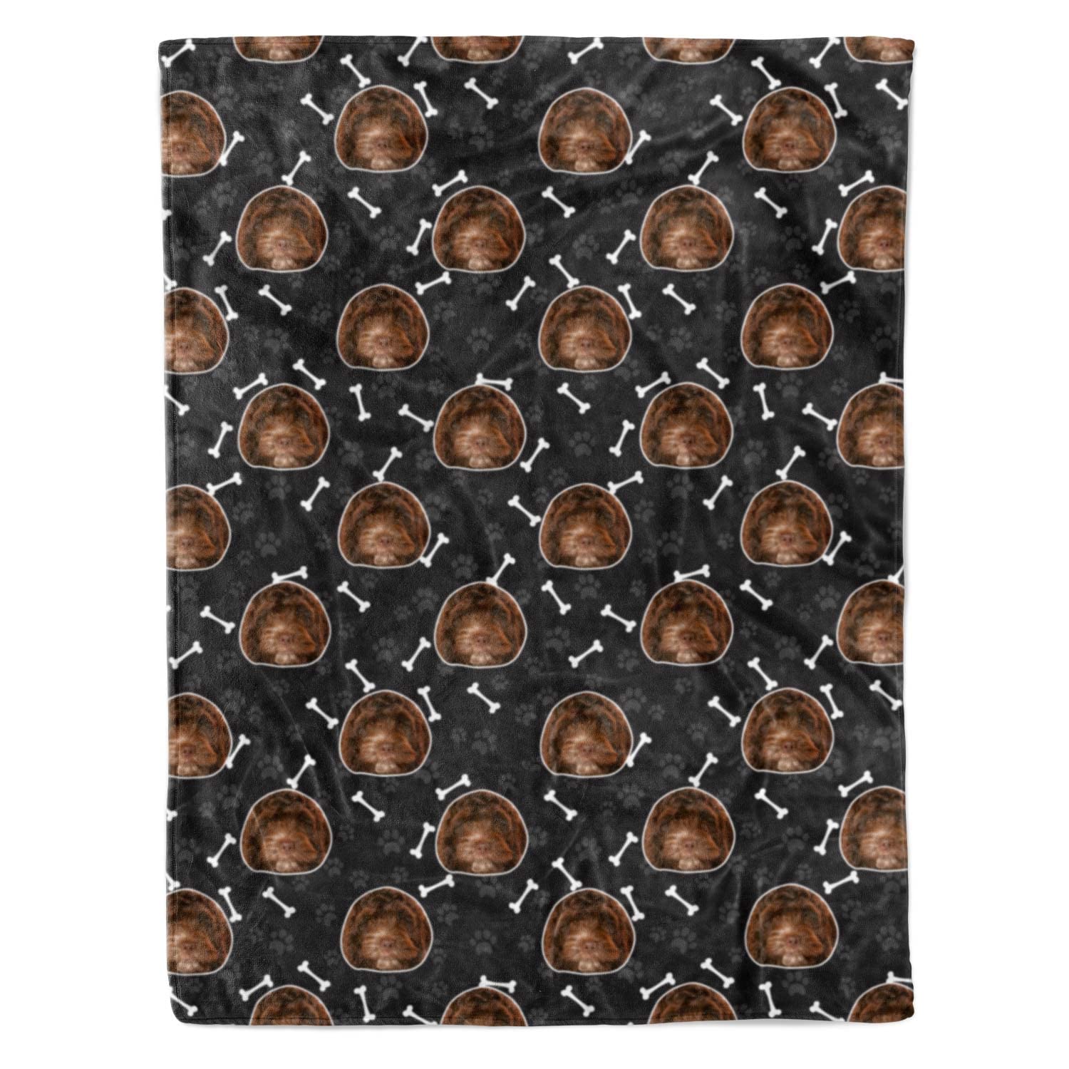 Nifty Gifty Couverture personnalisée pour chien | Créez votre propre couverture pour chien avec votre photo | Cadeaux personnalisés pour chien | Cadeaux pour chien maman | Cadeaux pour chien (noir)