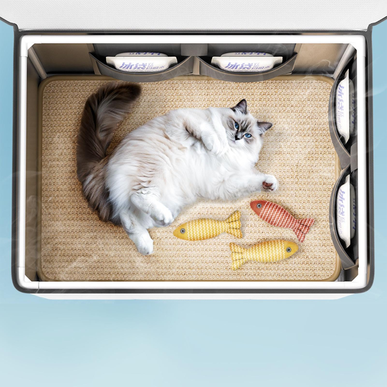 Niche rafraîchissante pour Chat - Nid de Glace d'été Pliable pour Chat | abri Multifonction résistant aux intempéries, Tente pour Chat rafraîchissante en Plein air, abri résistant aux intempéries,